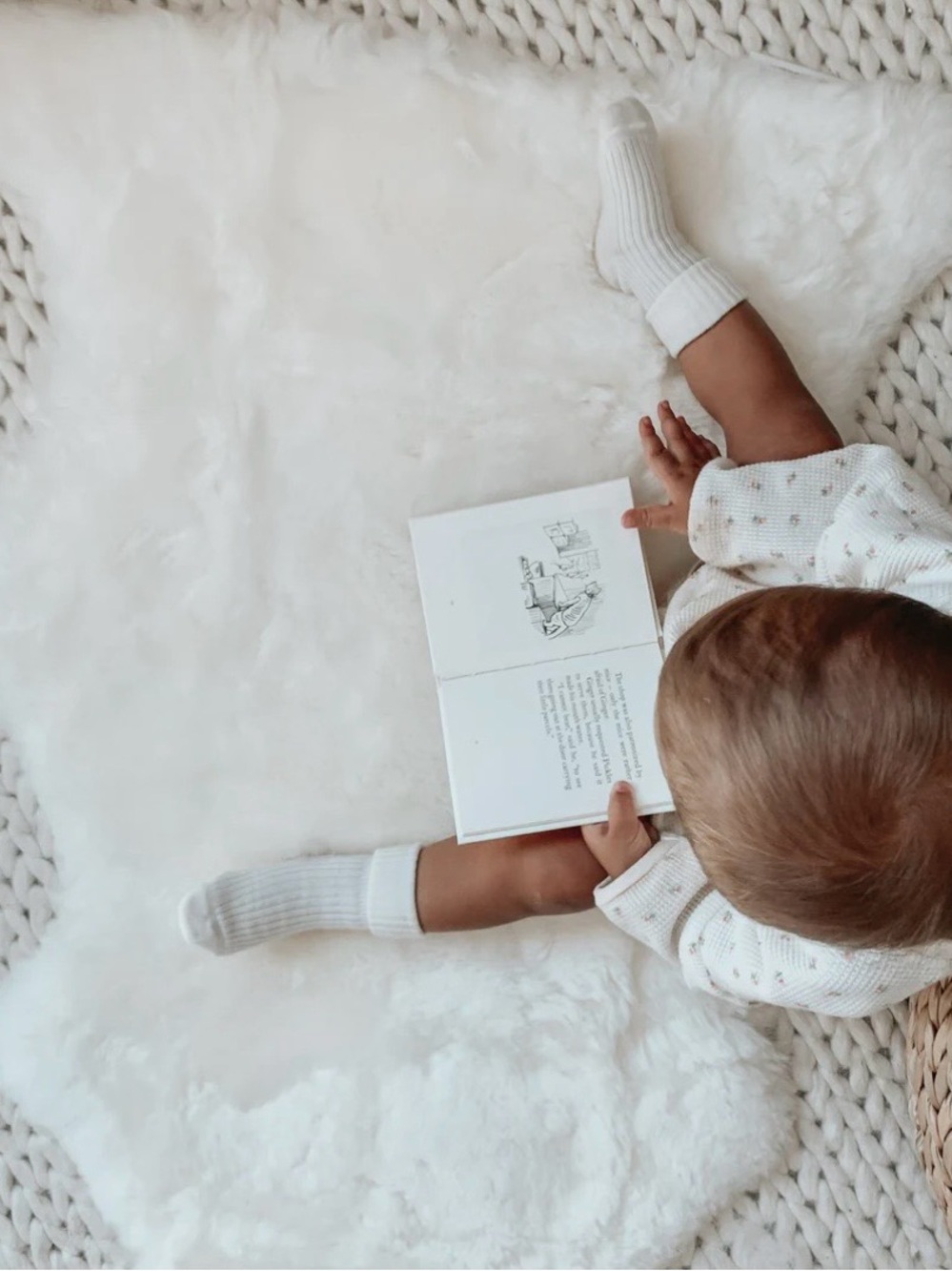 Sheepskin Rug for Babies, 100% Natural, Shorn Lambskin Wool, 2 x 3 Feet, Ivory